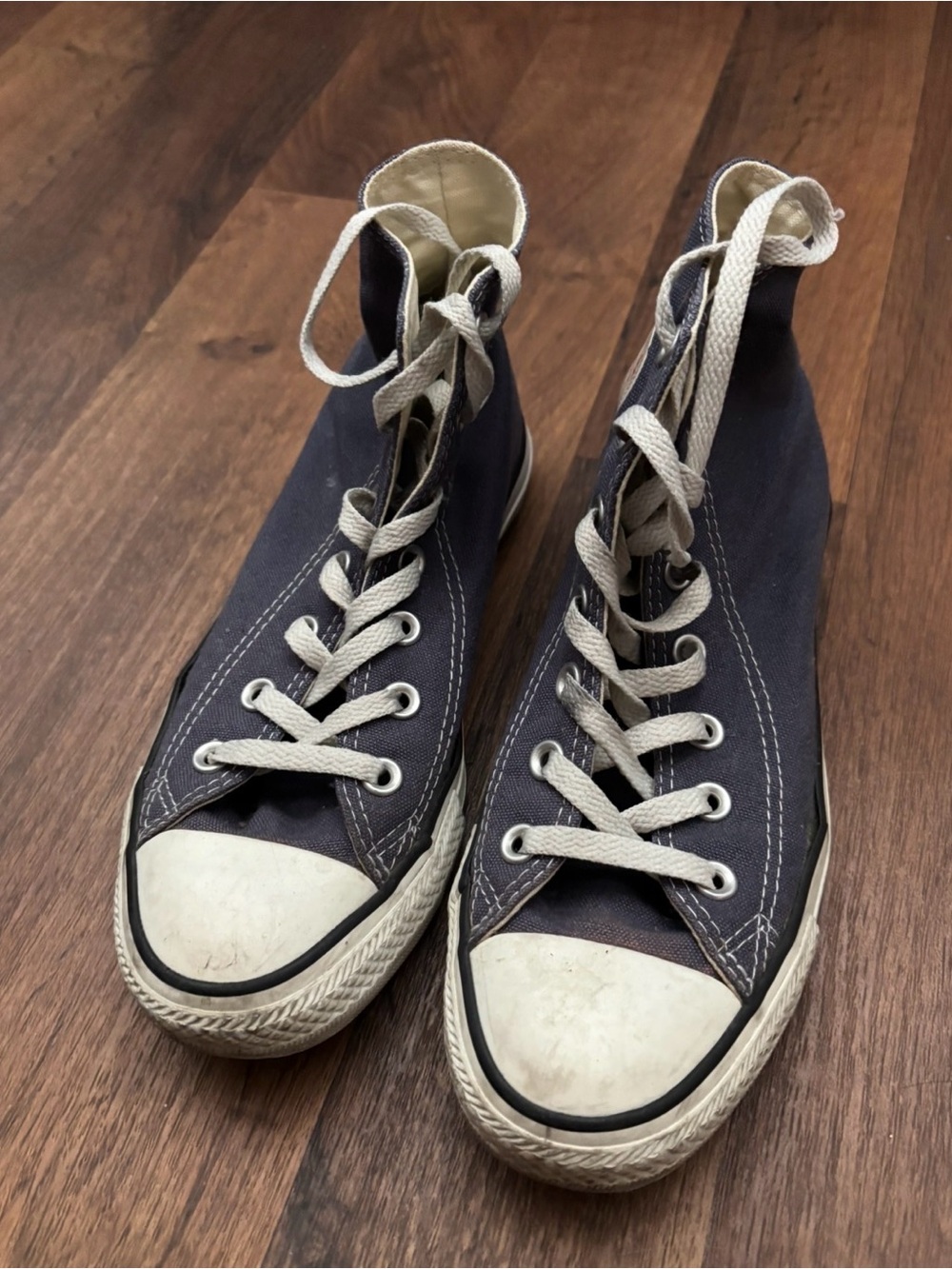 Converse High Top Chuck Taylor Denim Blue Shoelace Canvas Sneakers